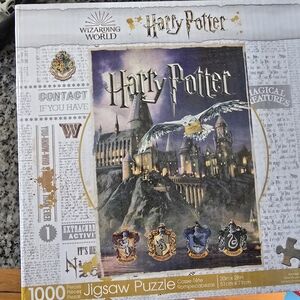 Wizarding World Harry Potter Jigsaw Puzzle - 1000 Pieces - Gray and Black